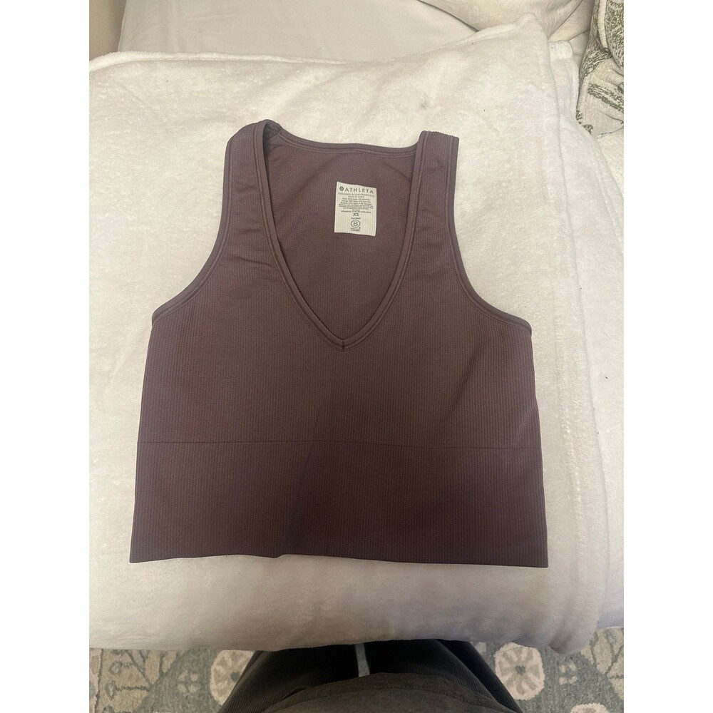 Athleta ribbed tank in purple - aurora seamless